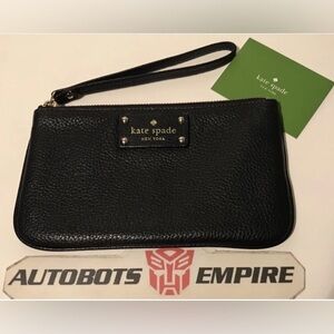 Vintage Kate Spade NY Womens Black Leather Clutch Purse Wallet Bag Premium Ltd 1